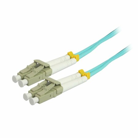 COMPREHENSIVE 2M 10Gb LC-LC Duplex 50-125 Multimode Fiber Patch Cable - Aqua LC-LC-OM3-2M